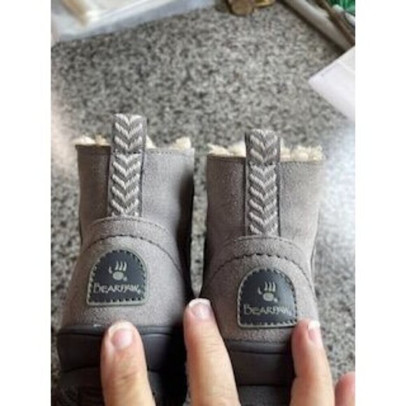 Bearpaw Women's SZ 7 Justine Suede Upper Wool Lined Sheepskin Footbed TPR Outsol - Picture 4 of 16